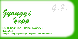 gyongyi hepp business card